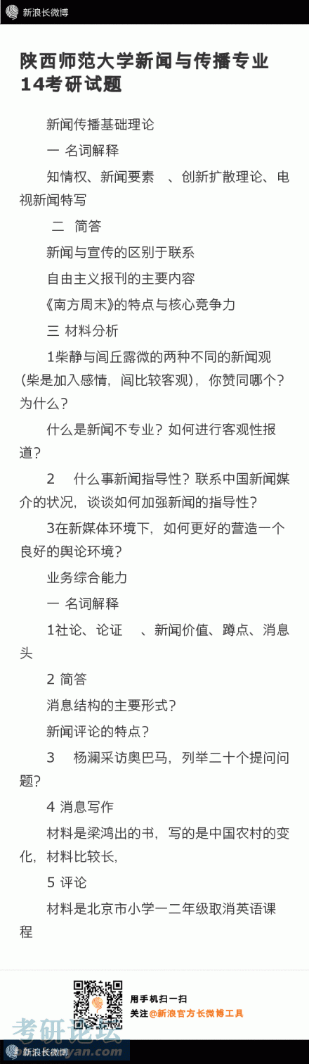 陕西师范大学新闻与传播14年真题.gif