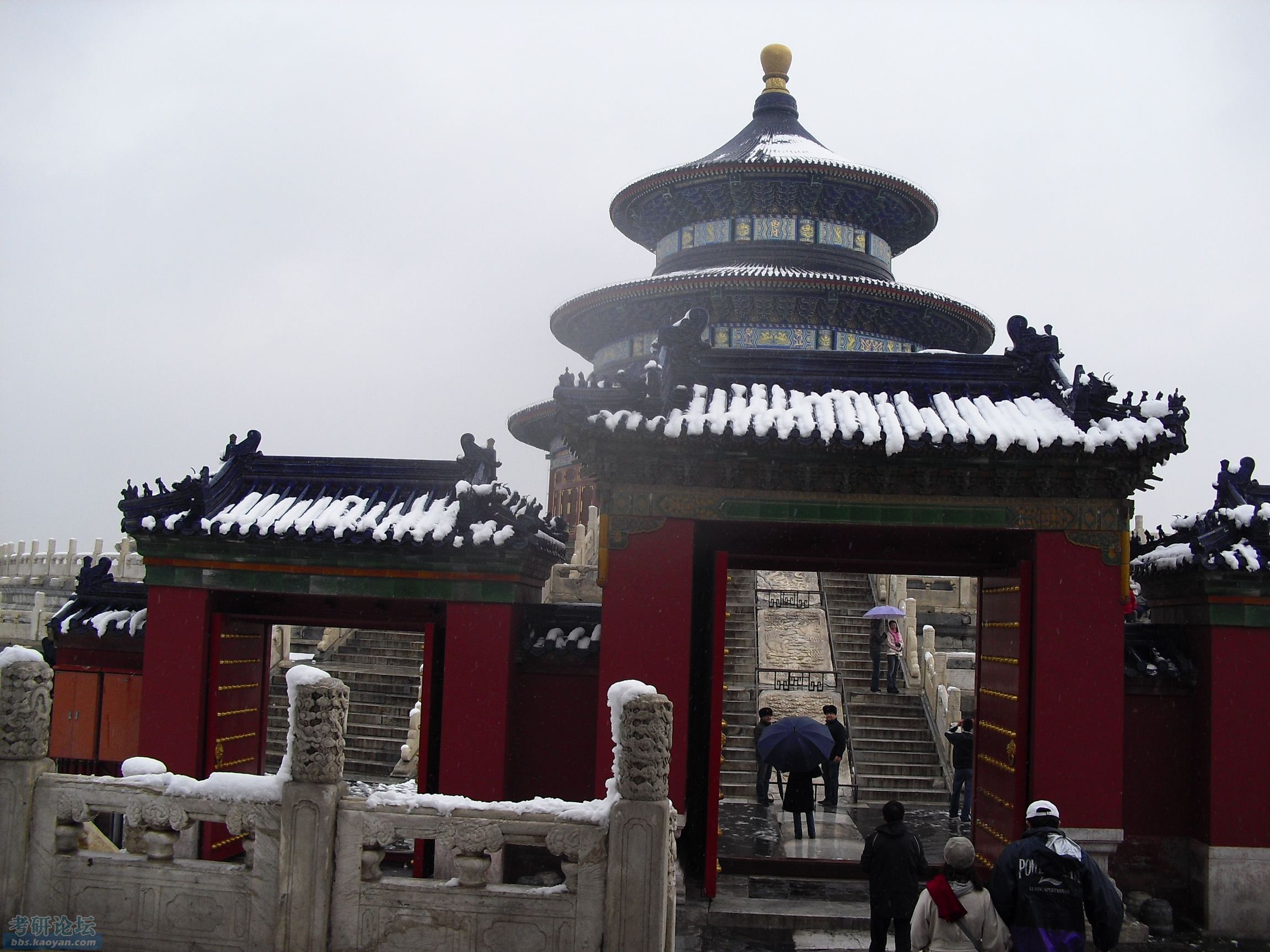 北京天坛09年北京的第一场雪